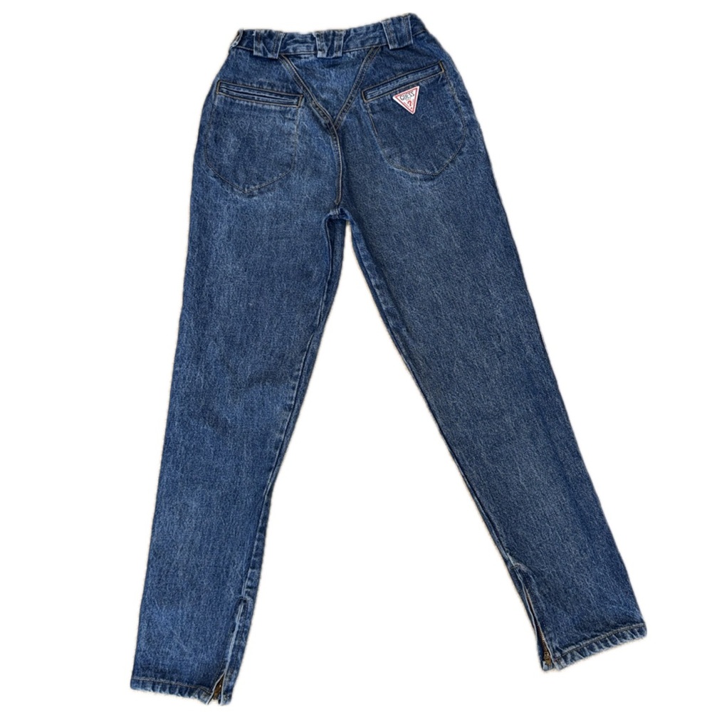 👖GUESS by Georges Marciano Vintage 90s Y2K V-Yoke Side Zip Jeans Archive Sz 27